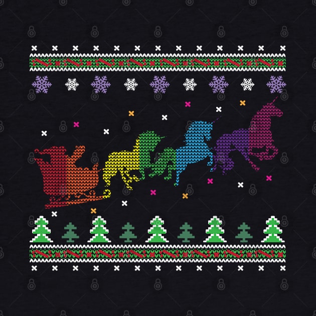 Unicorn Squad Santa Ugly Jumper Reindeer Unicorn Love by ghsp